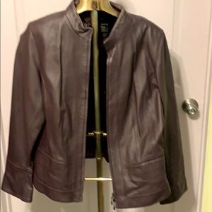 Purple leather jacket